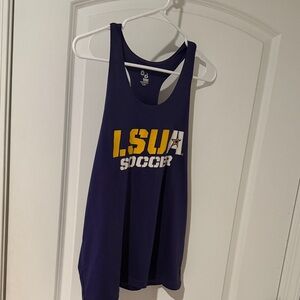 LSU Soccer Graphic Purple Tank Top